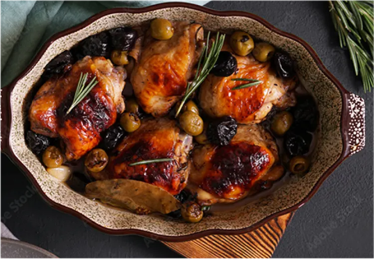 Poulet aux pruneaux d'Agen, spécialité du Sud-Ouest